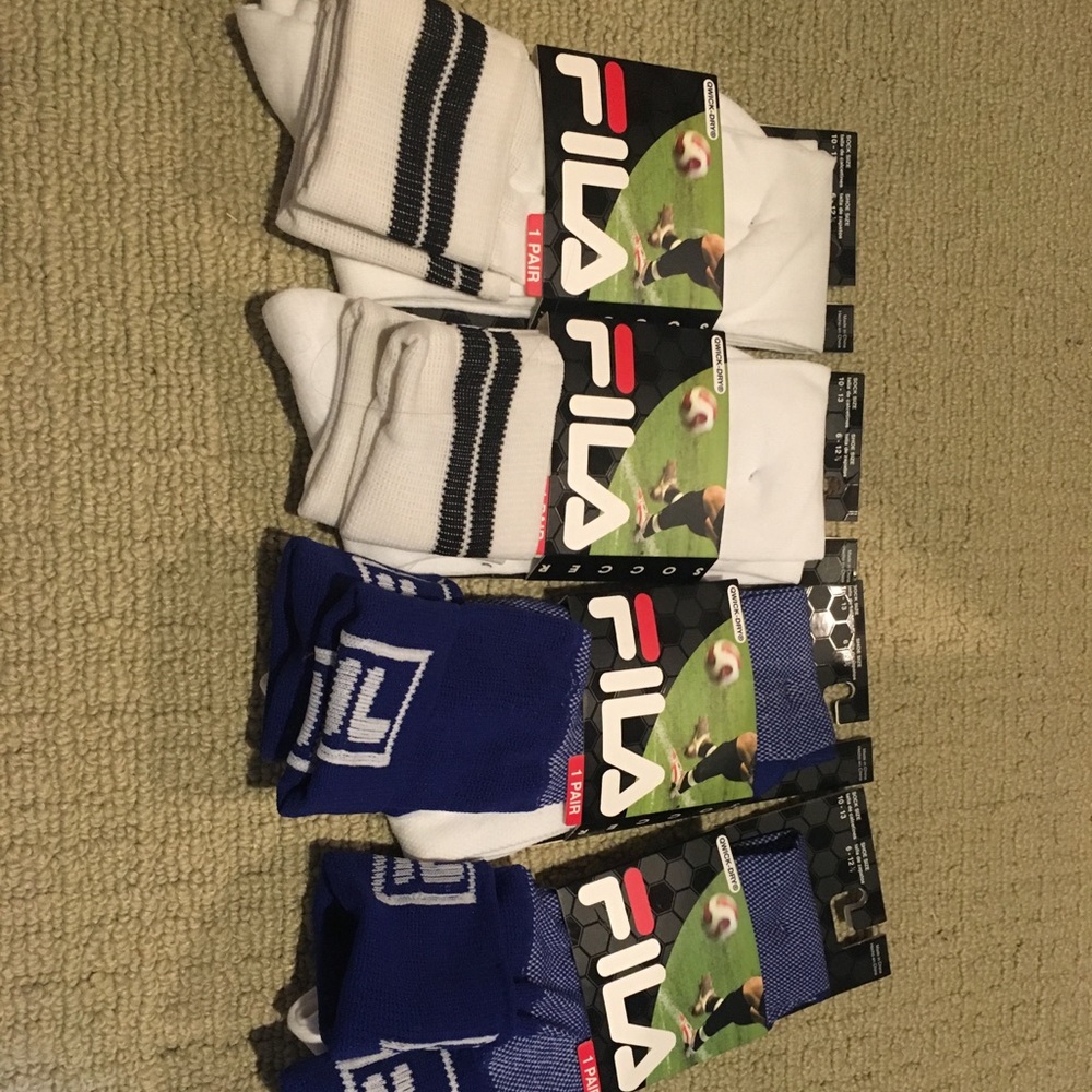 Lot of 4 Fila Soccer Socks